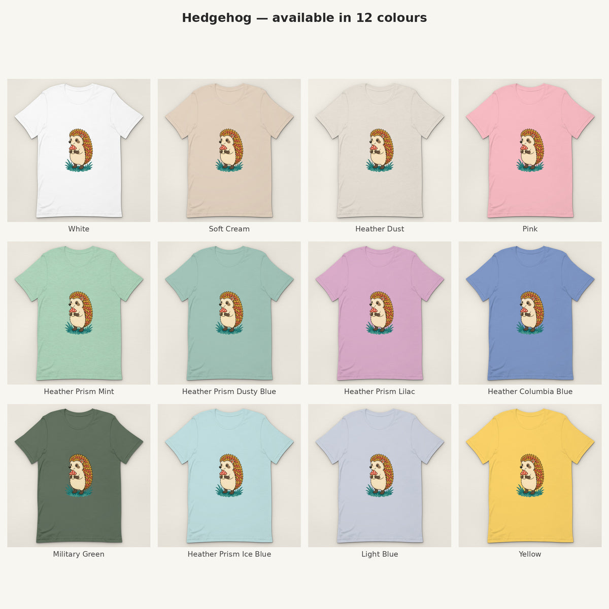 Hedgehog Tee - all colours