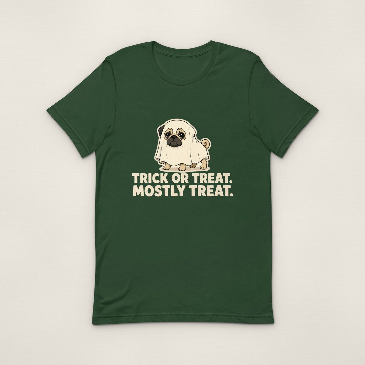 Trick or Treat, Mostly Treat Tee - Forest