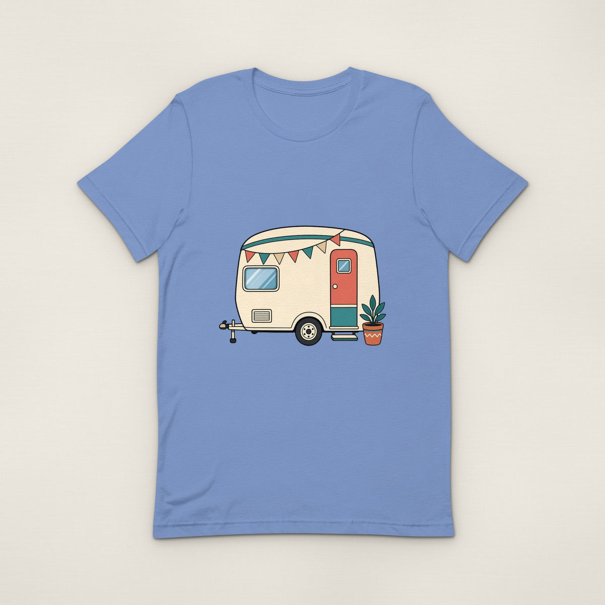 Caravan Tee - Heather Columbia Blue