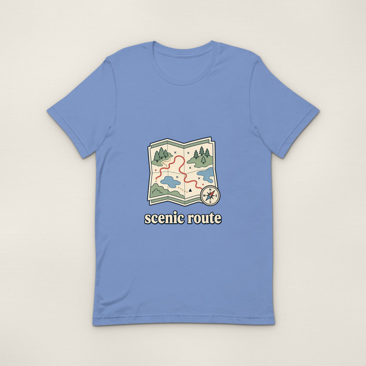 Scenic Route Tee - Heather Columbia Blue