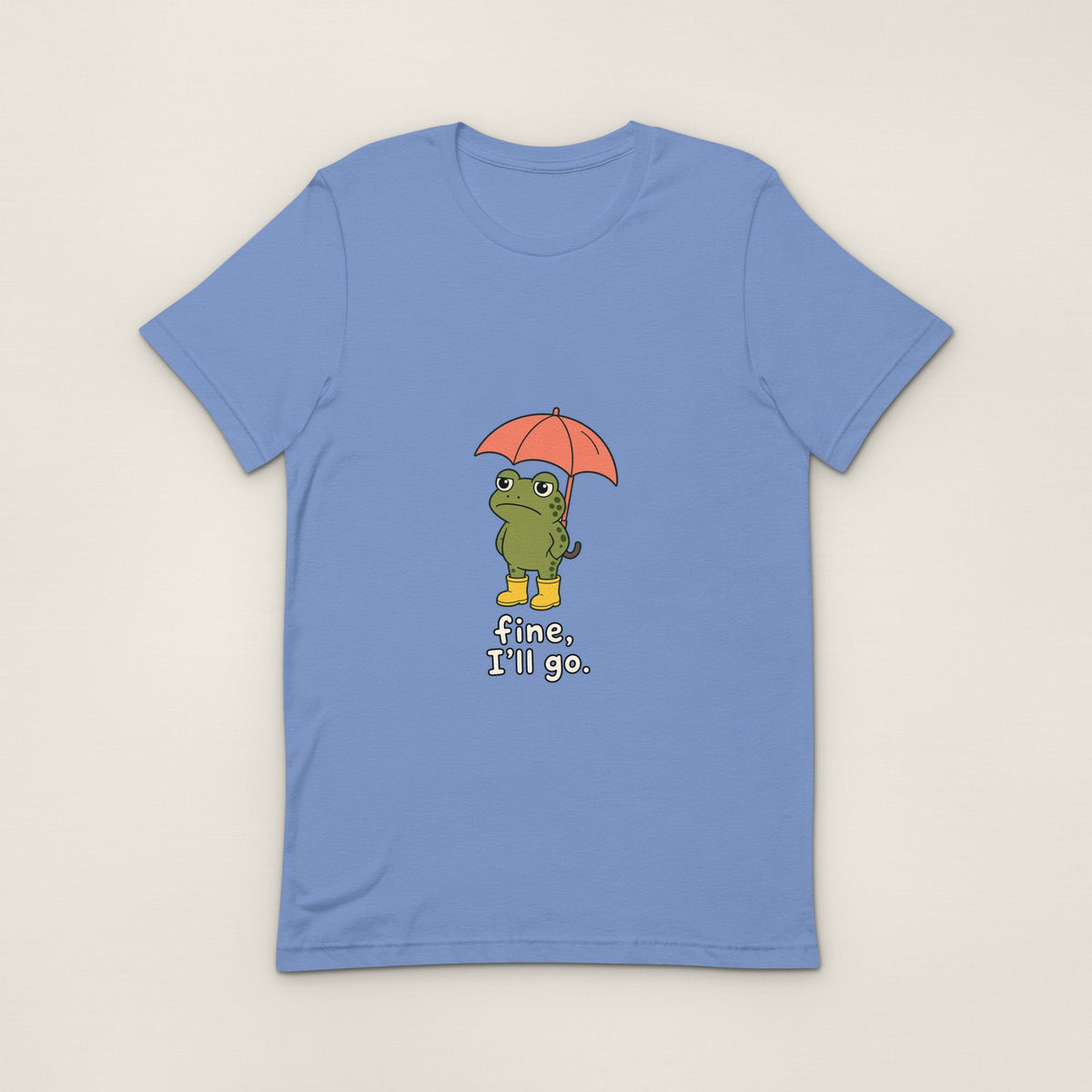 Fine, I'll Go Tee - Heather Columbia Blue