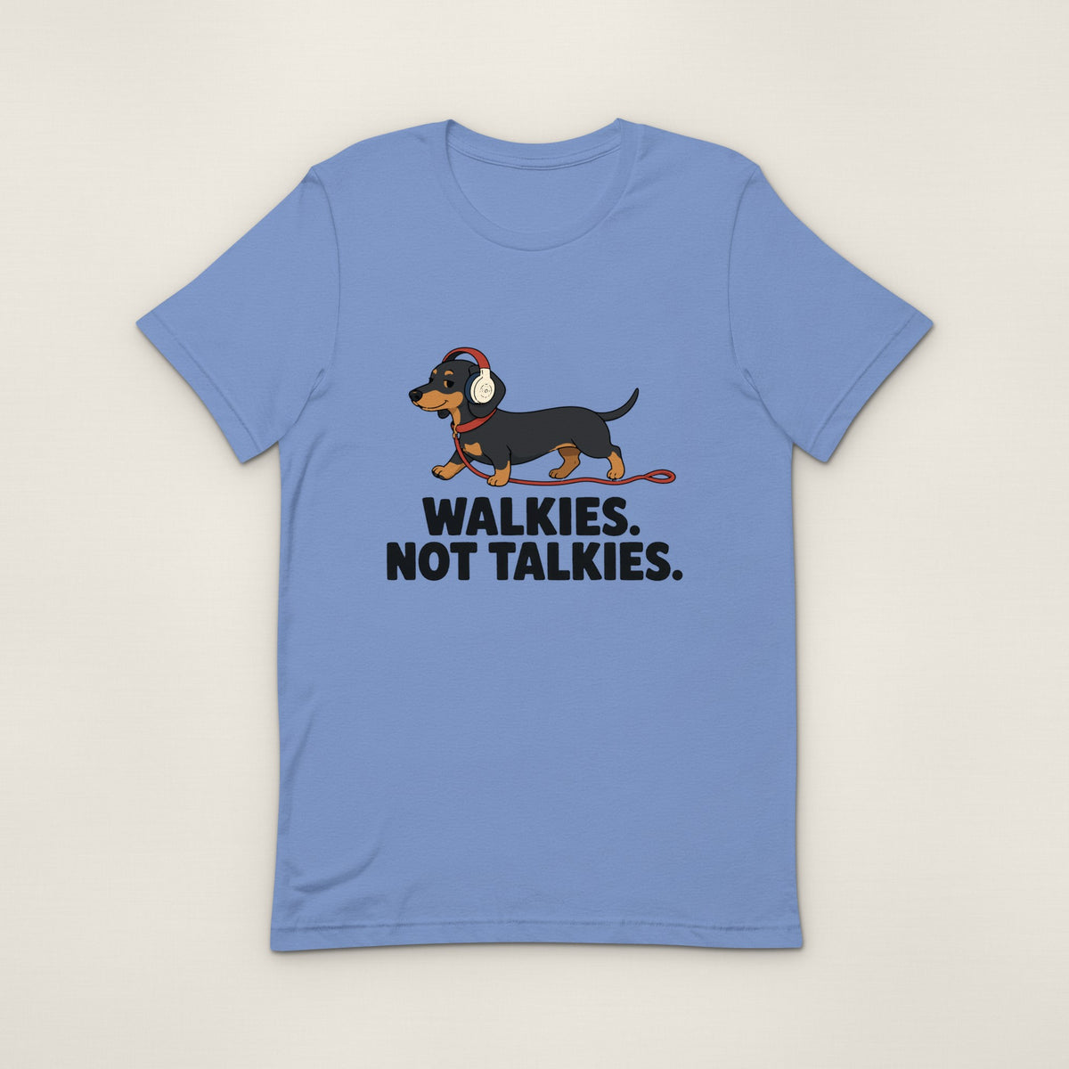 Walkies Not Talkies Tee - Heather Columbia Blue