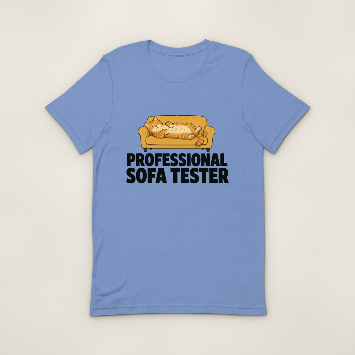 Professional Sofa Tester Tee - Heather Columbia Blue