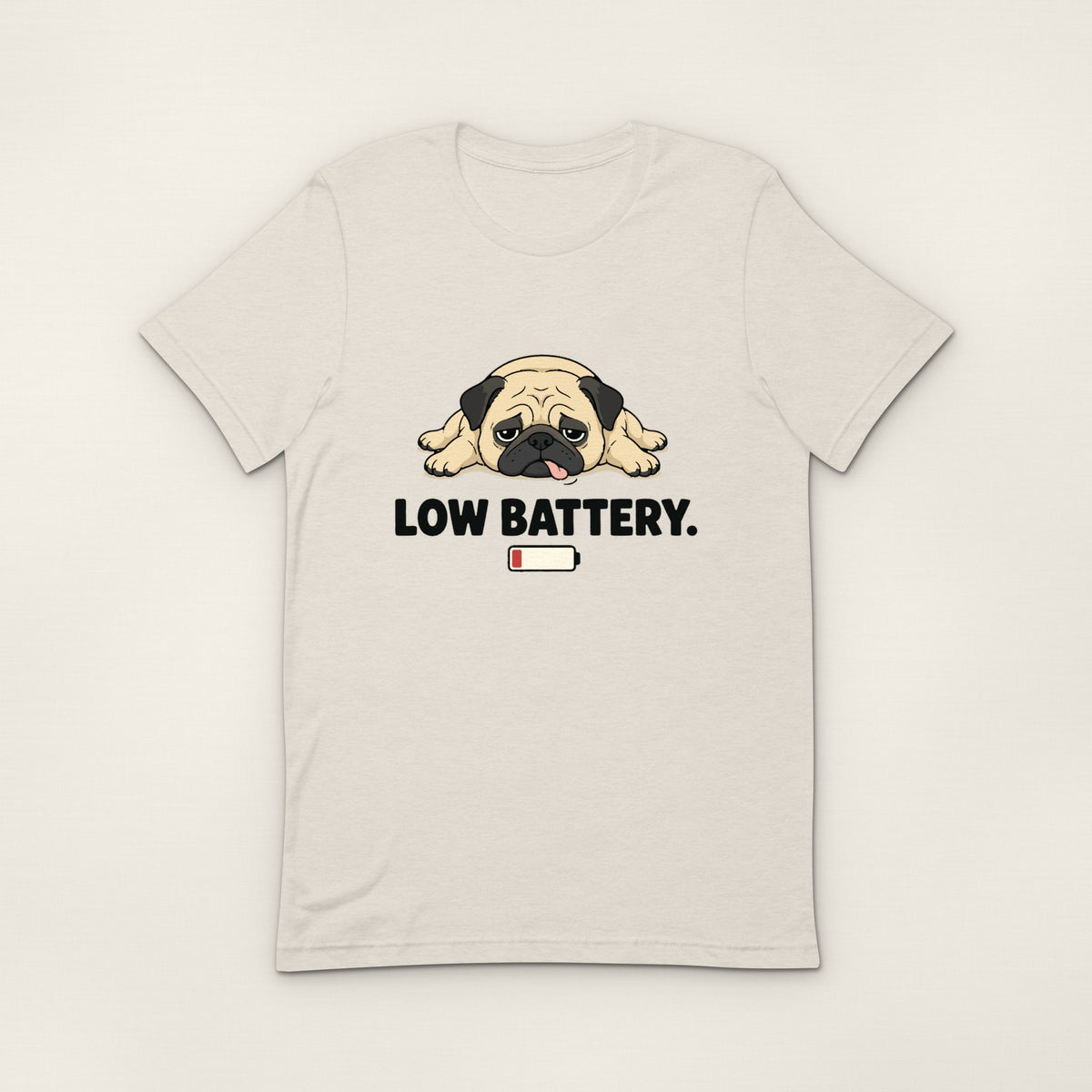 Low Battery Tee - Heather Dust