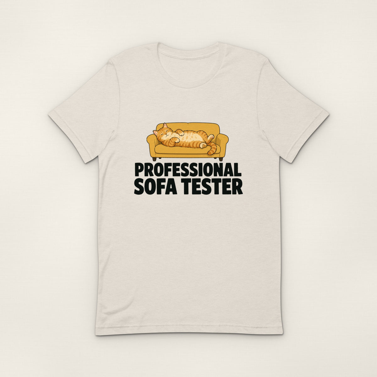 Professional Sofa Tester Tee - Heather Dust