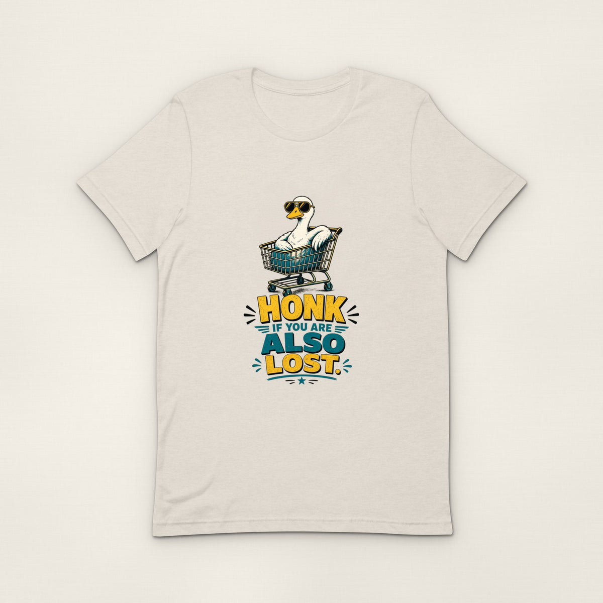 Honk If You're Also Lost Tee - Heather Dust