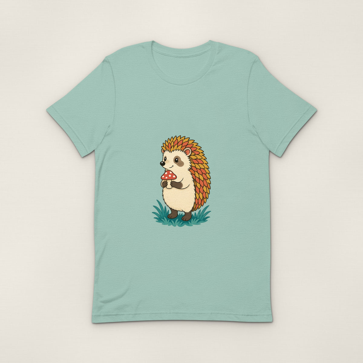 Hedgehog Tee - Heather Prism Dusty Blue