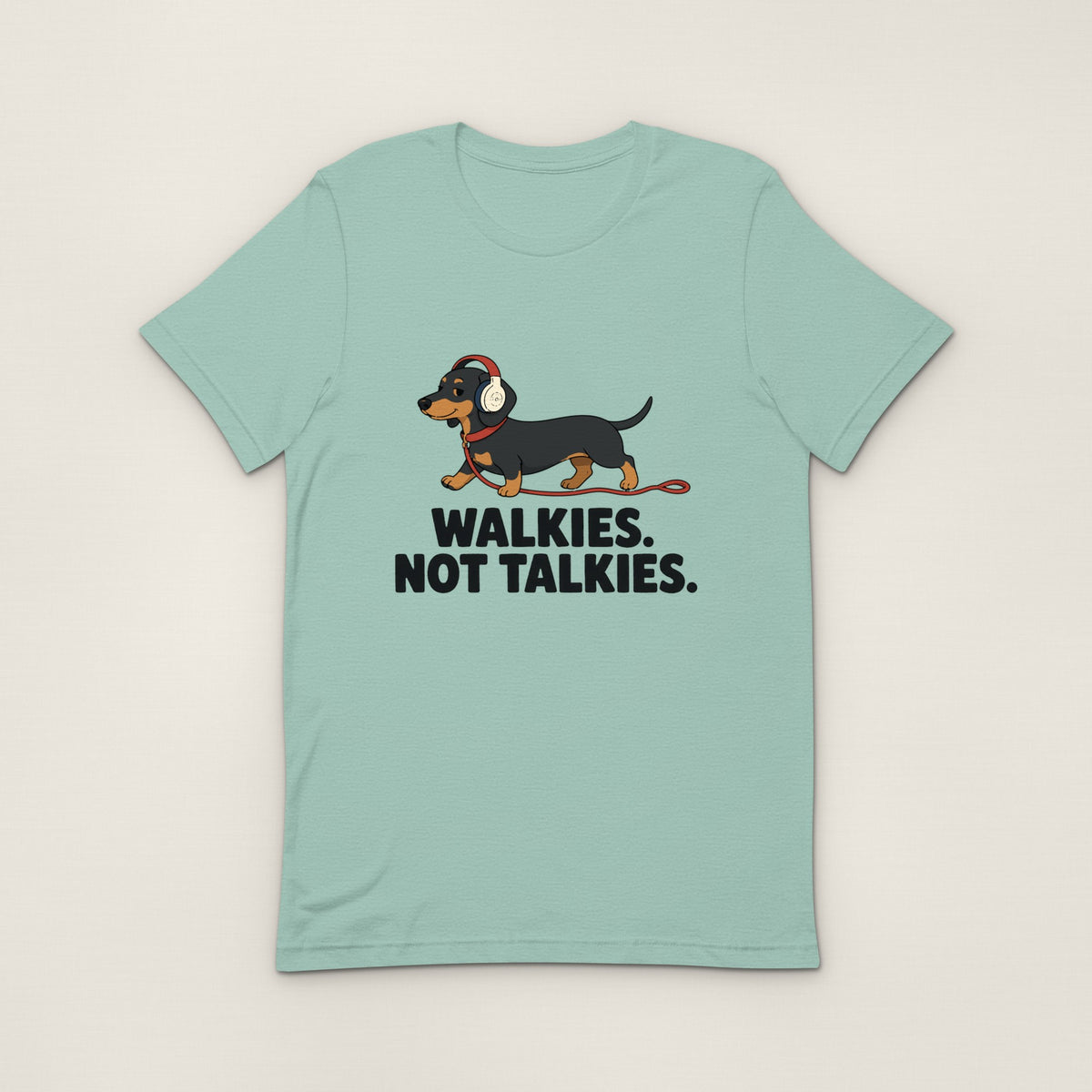 Walkies Not Talkies Tee - Heather Prism Dusty Blue