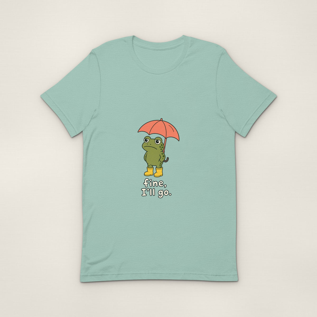 Fine, I'll Go Tee - Heather Prism Dusty Blue