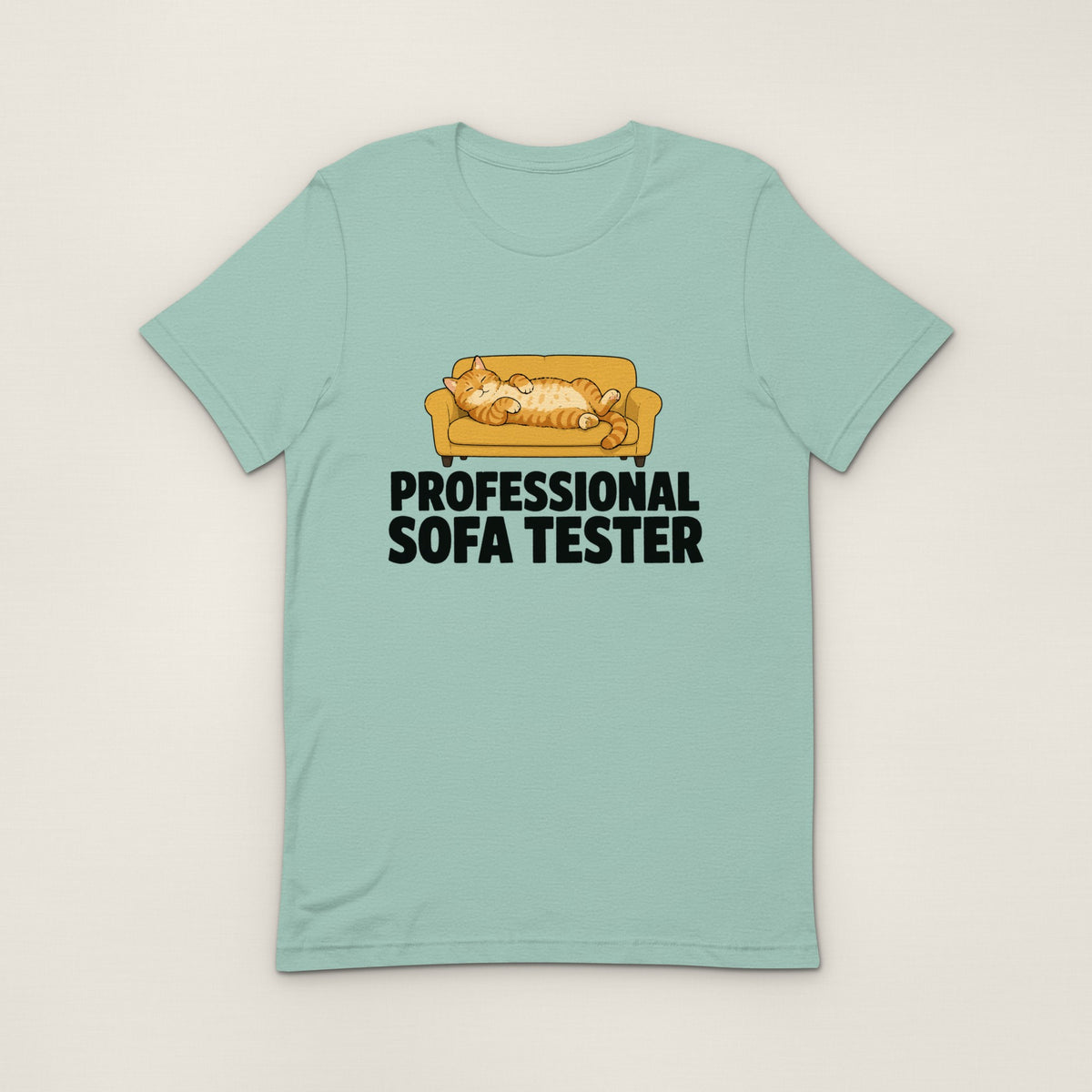 Professional Sofa Tester Tee - Heather Prism Dusty Blue