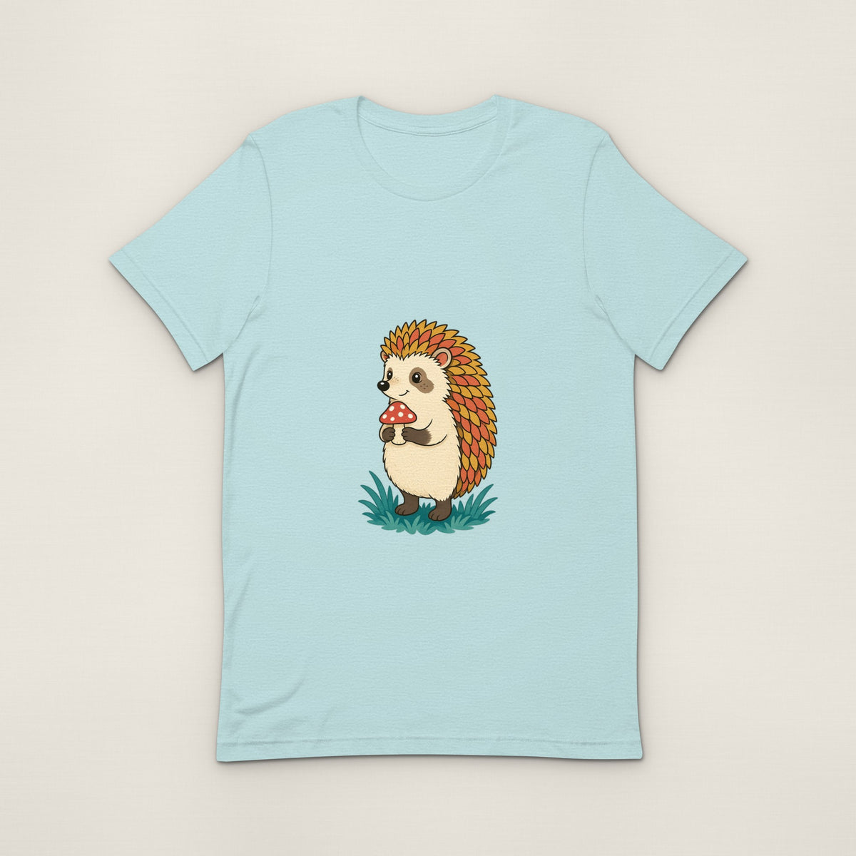 Hedgehog Tee - Heather Prism Ice Blue