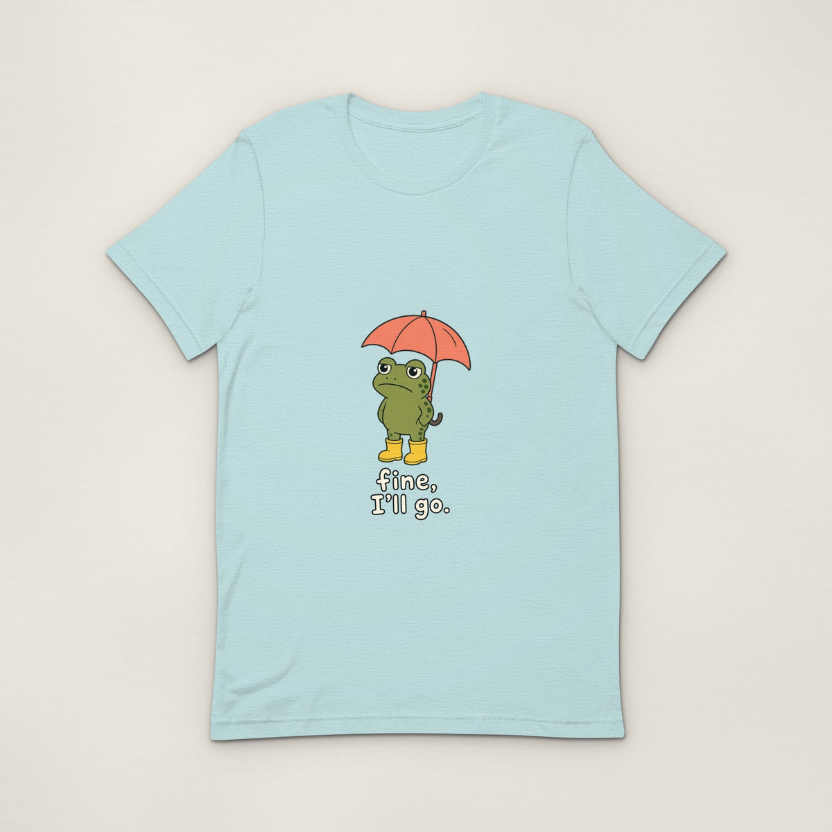 Fine, I'll Go Tee - Heather Prism Ice Blue