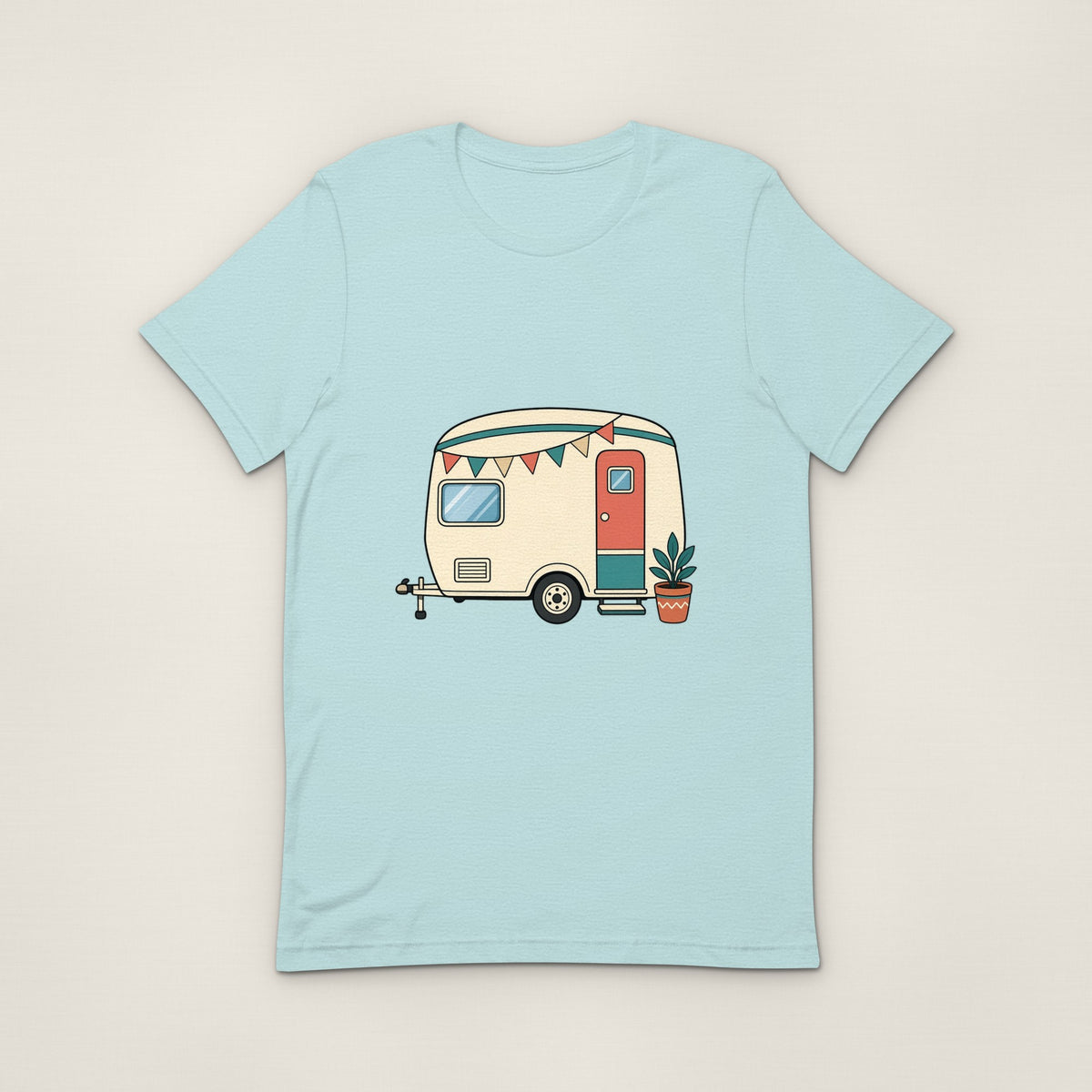 Caravan Tee - Heather Prism Ice Blue