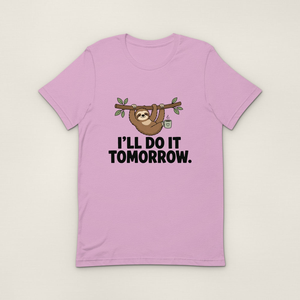 I'll Do It Tomorrow Tee - Heather Prism Lilac