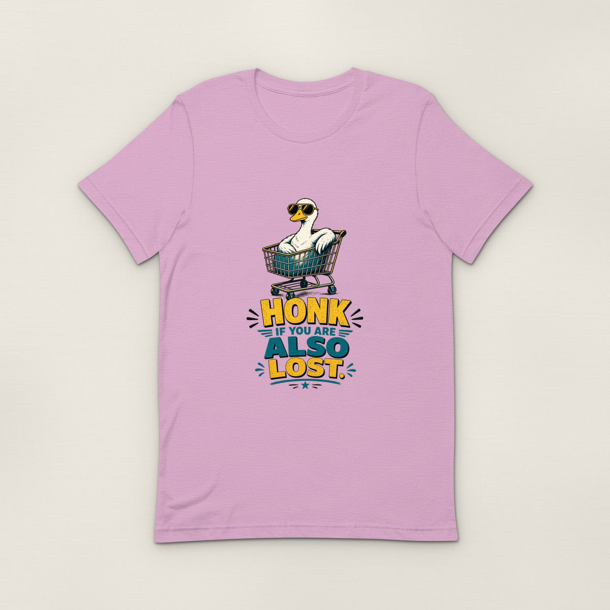 Honk If You're Also Lost Tee - Heather Prism Lilac