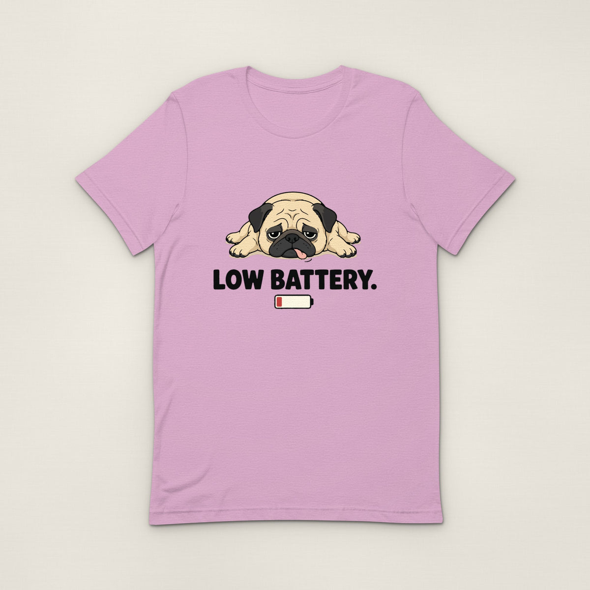 Low Battery Tee - Heather Prism Lilac