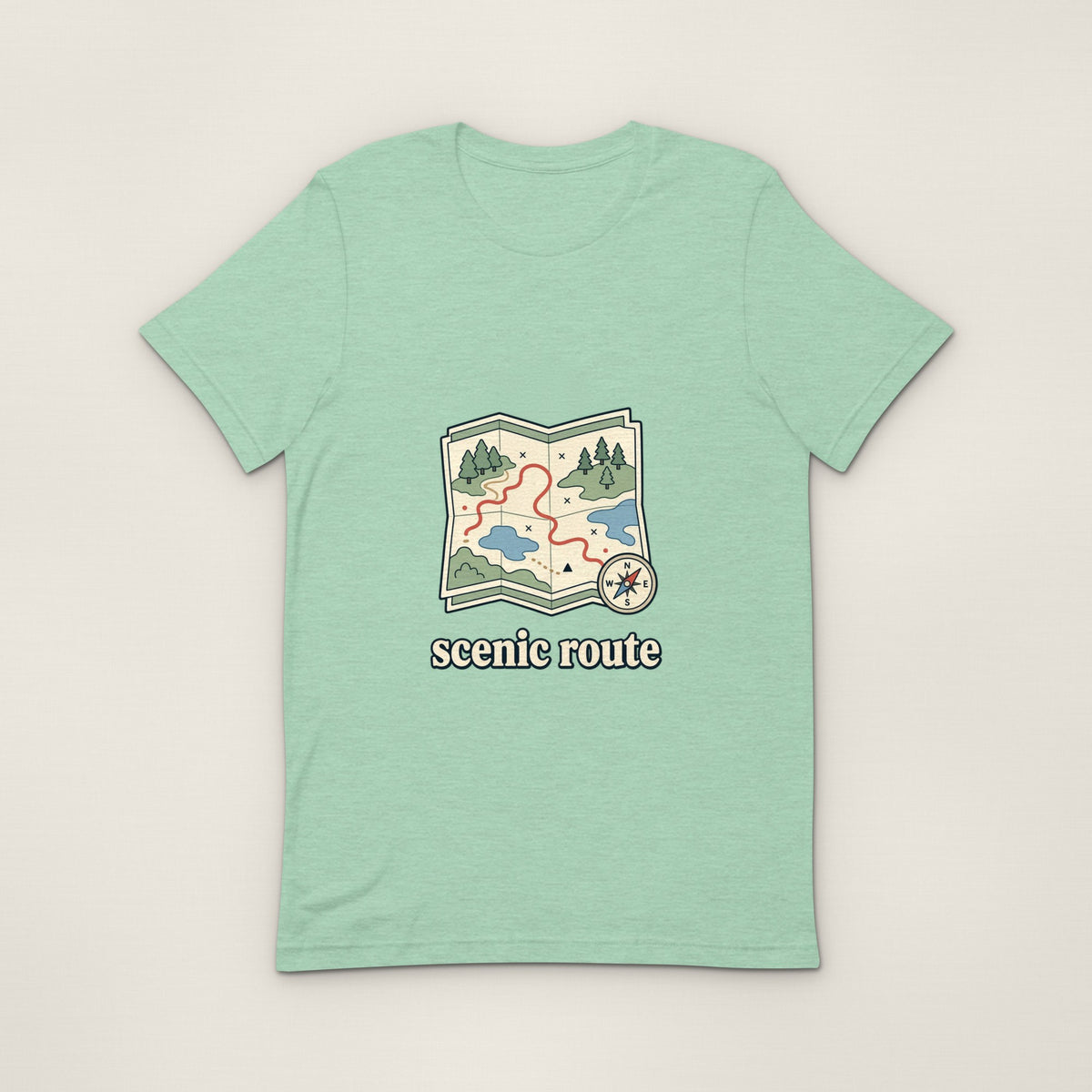 Scenic Route Tee - Heather Prism Mint