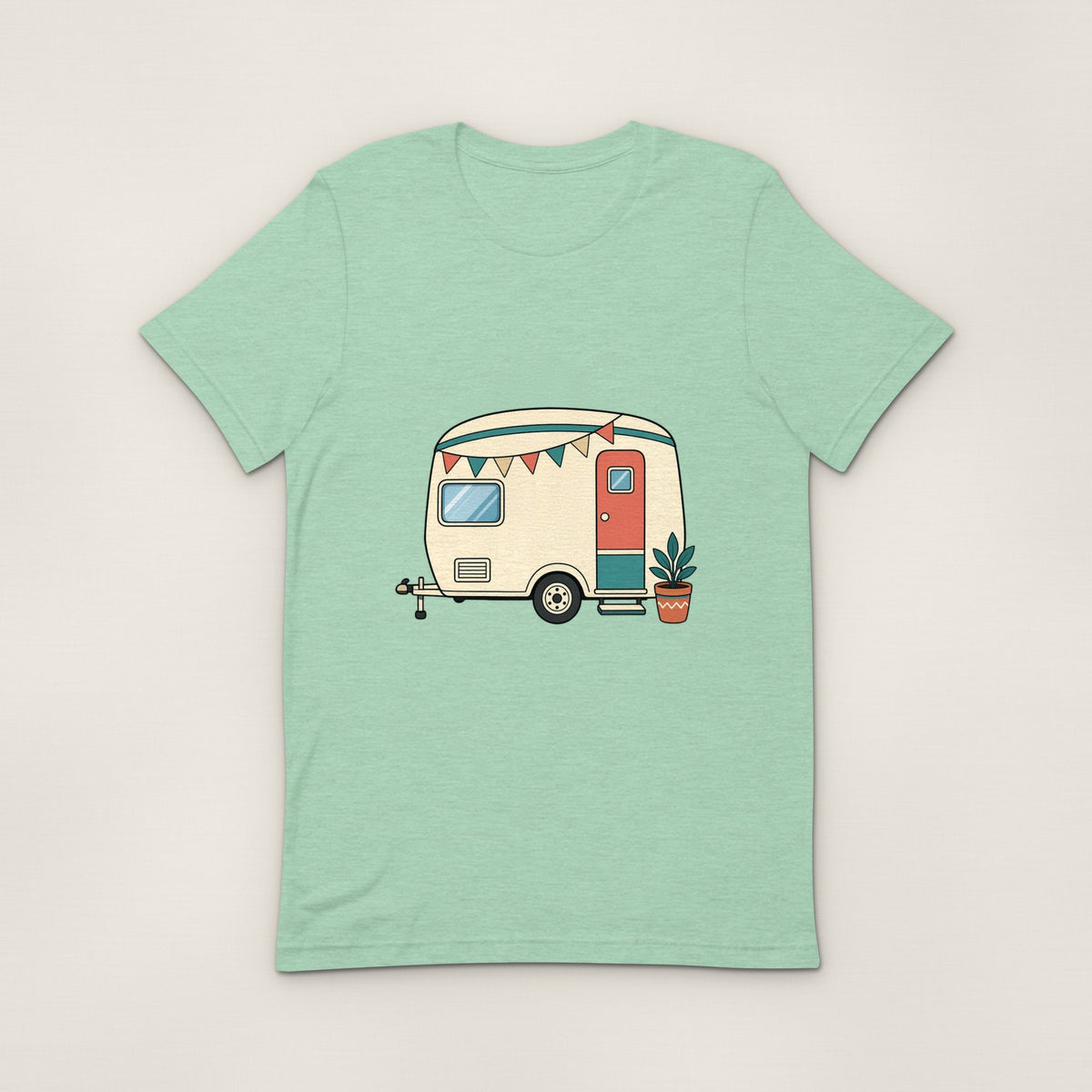 Caravan Tee - Heather Prism Mint