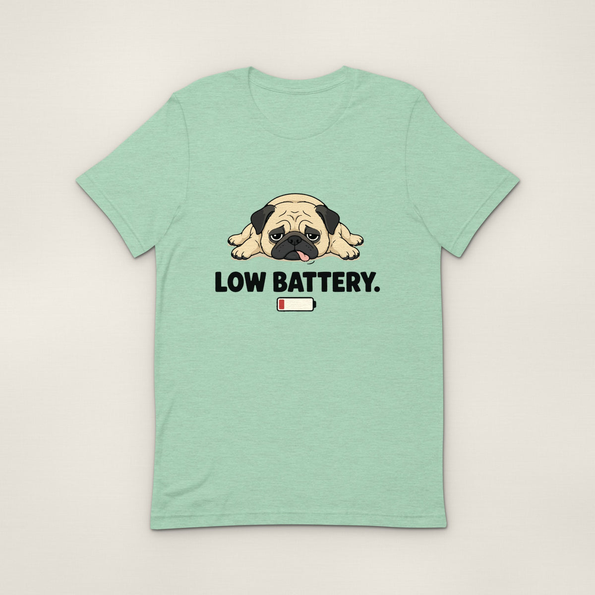 Low Battery Tee - Heather Prism Mint