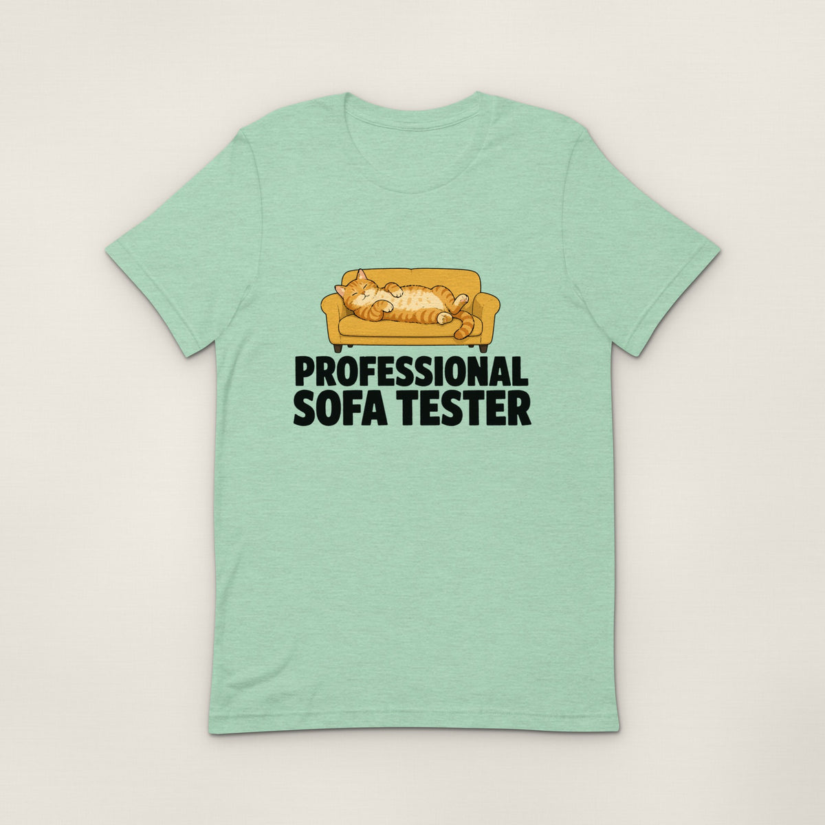 Professional Sofa Tester Tee - Heather Prism Mint