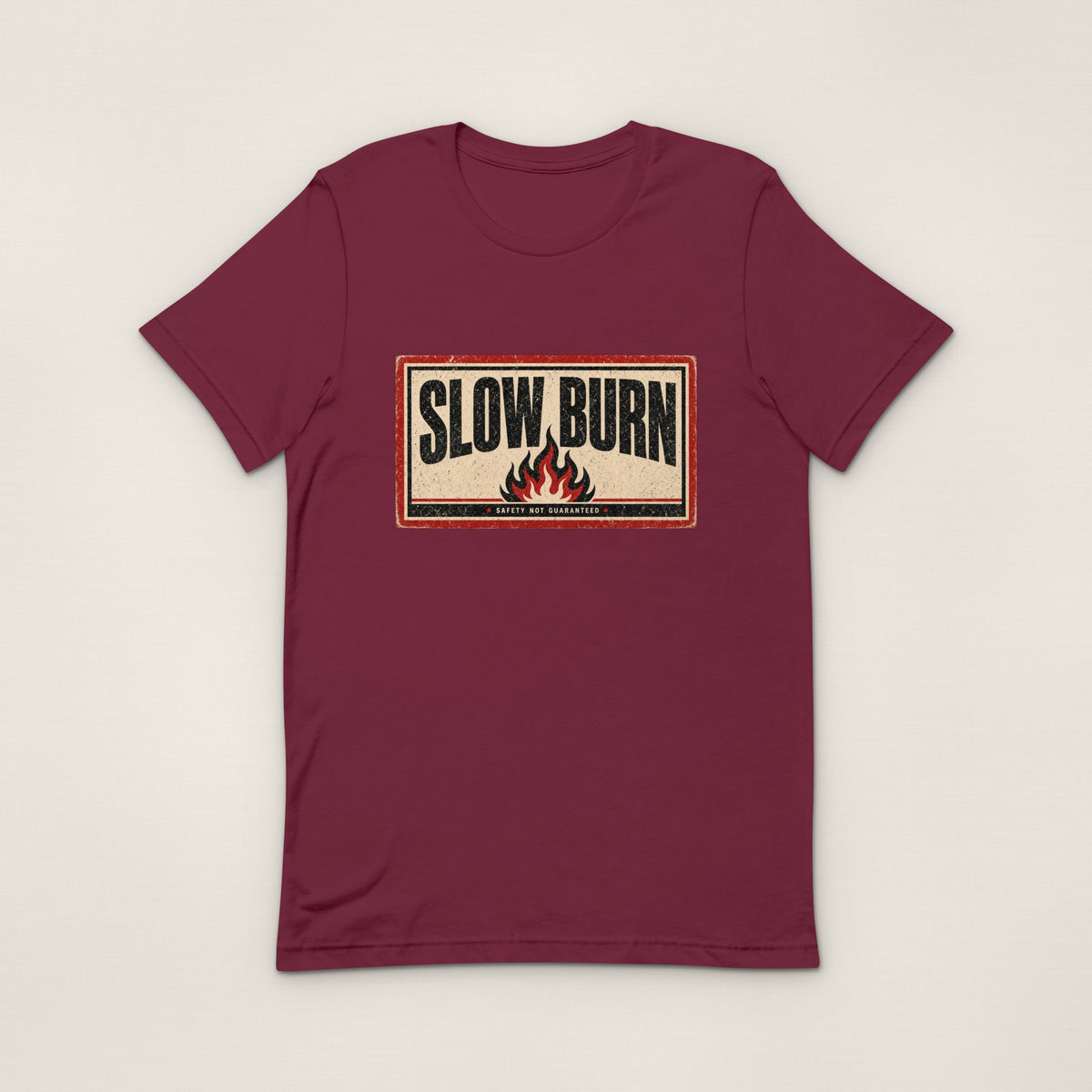 Slow Burn Tee - Maroon