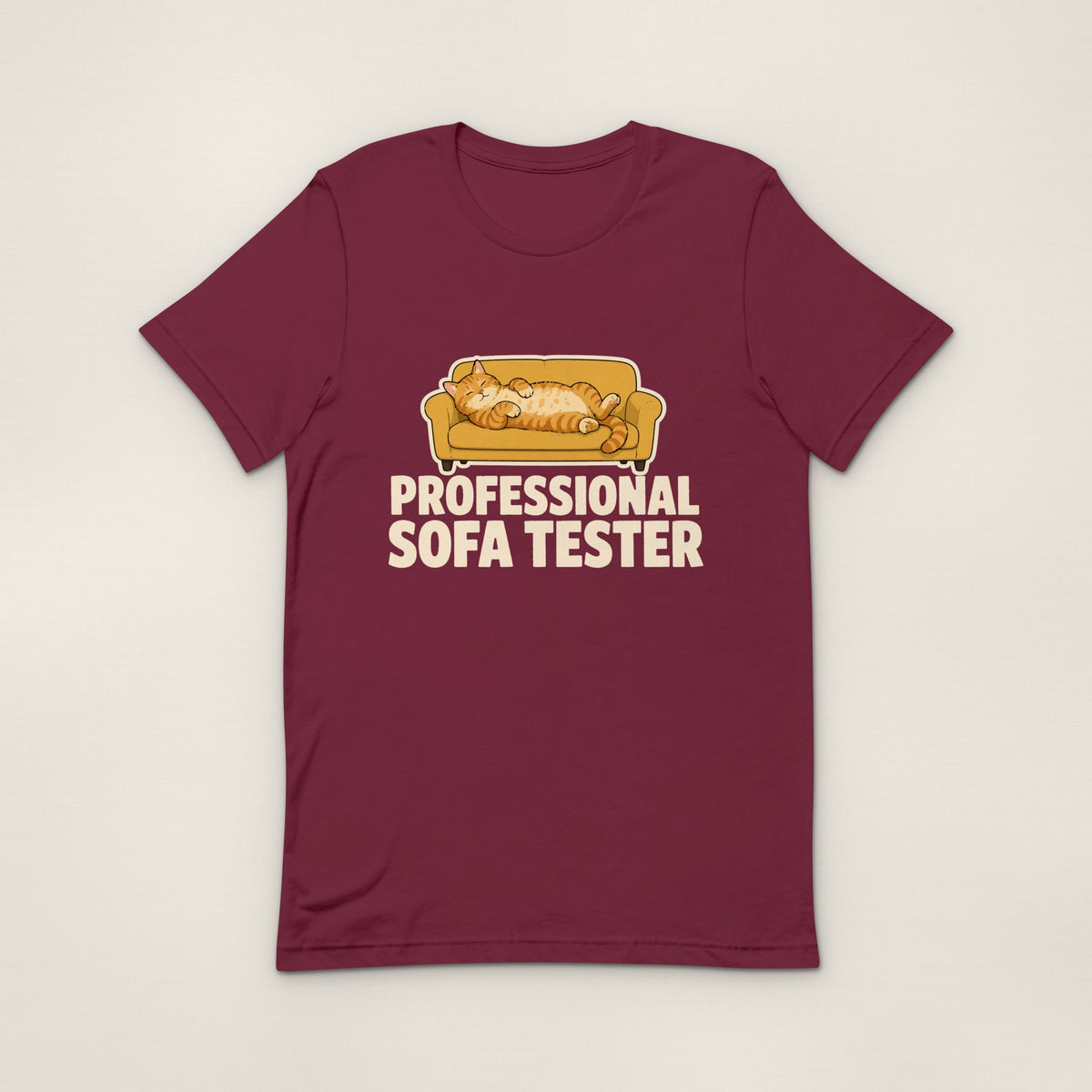 Professional Sofa Tester Tee - Maroon