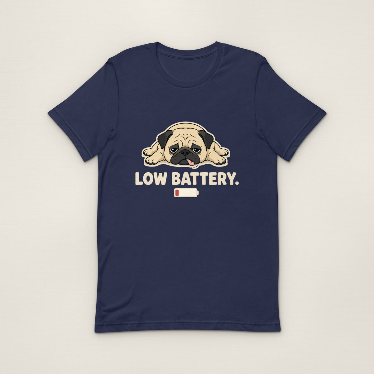 Low Battery Tee - Navy