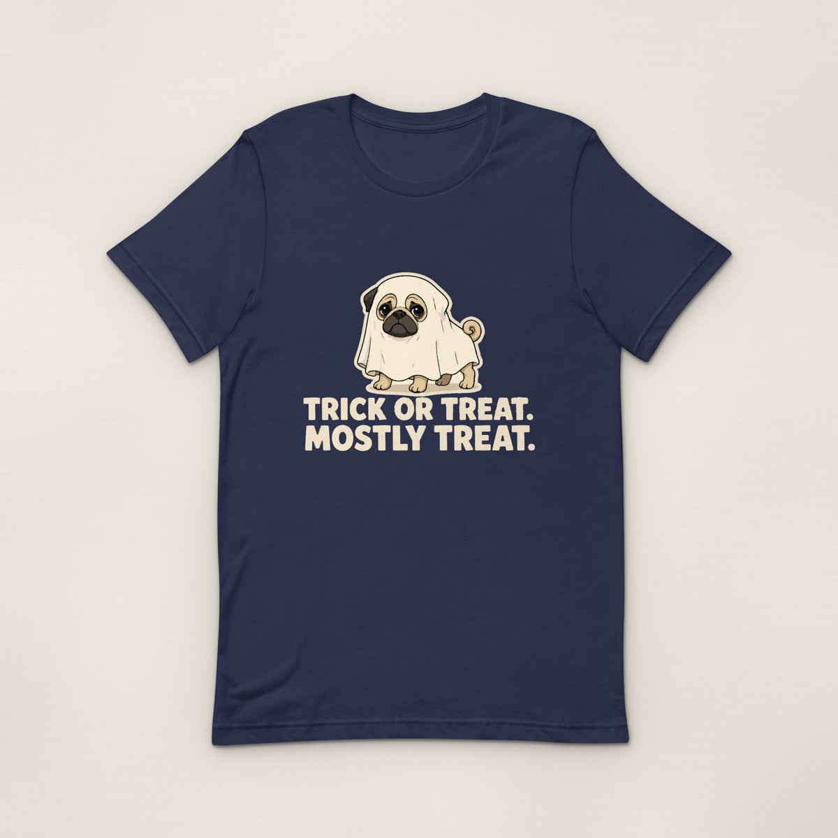 Trick or Treat, Mostly Treat Tee - Navy
