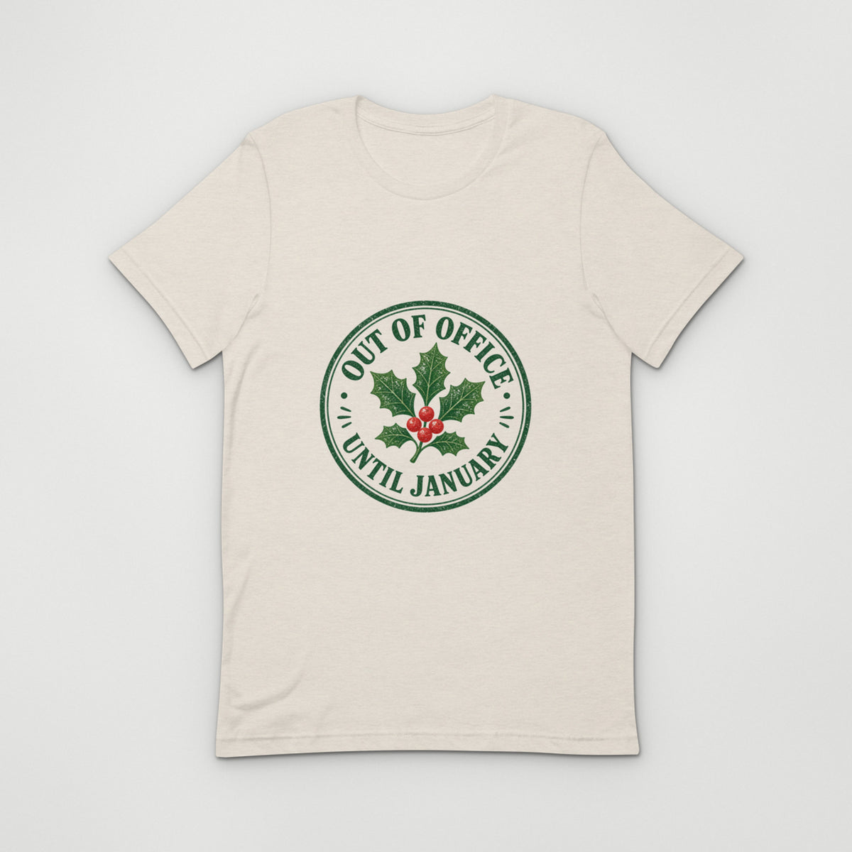 Out of office (until January) Tee — Heather Dust