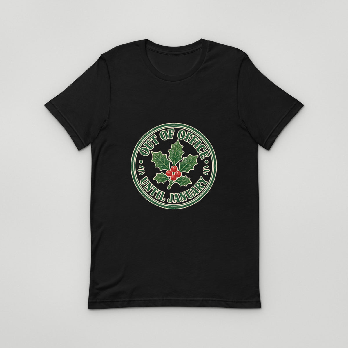 Out of office (until January) Tee — Black