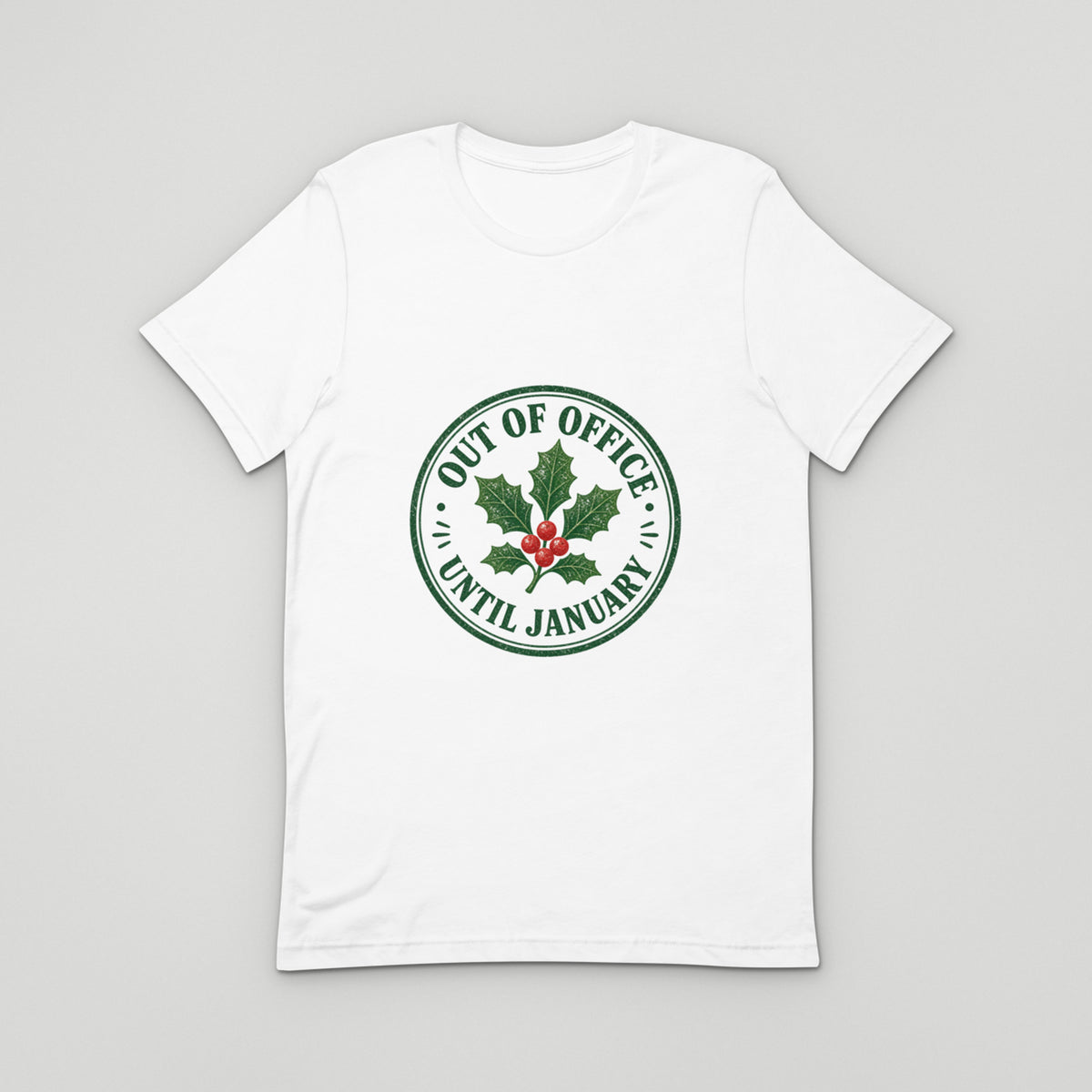 Out of office (until January) Tee — White