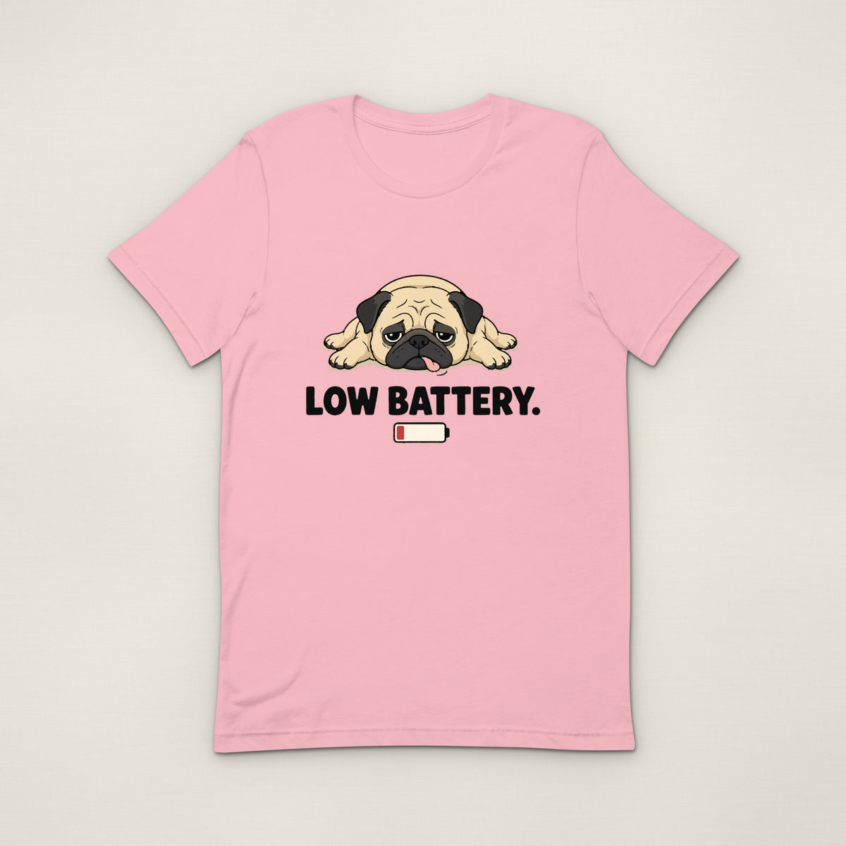 Low Battery Tee - Pink