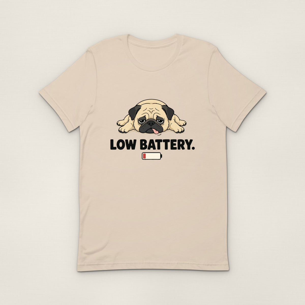 Low Battery Tee - Soft Cream