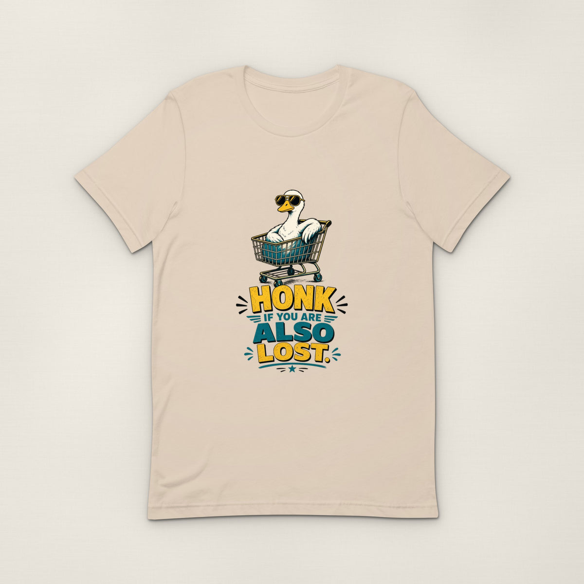 Honk If You're Also Lost Tee - Soft Cream