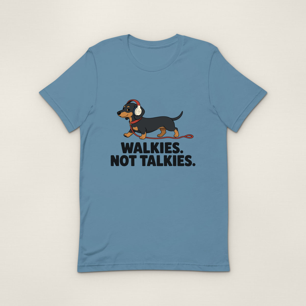 Walkies Not Talkies Tee - Steel Blue