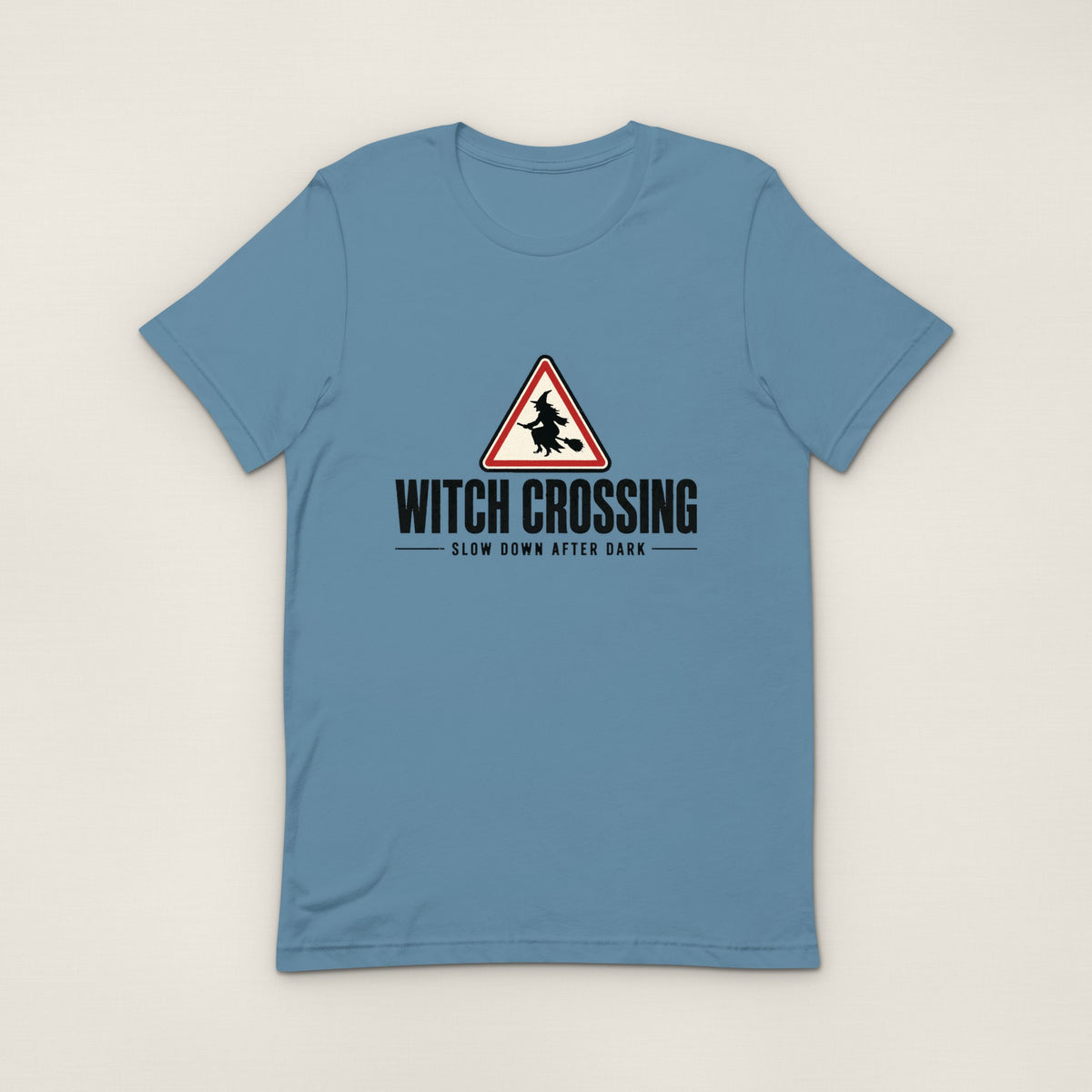 Witch Crossing Tee - Steel Blue
