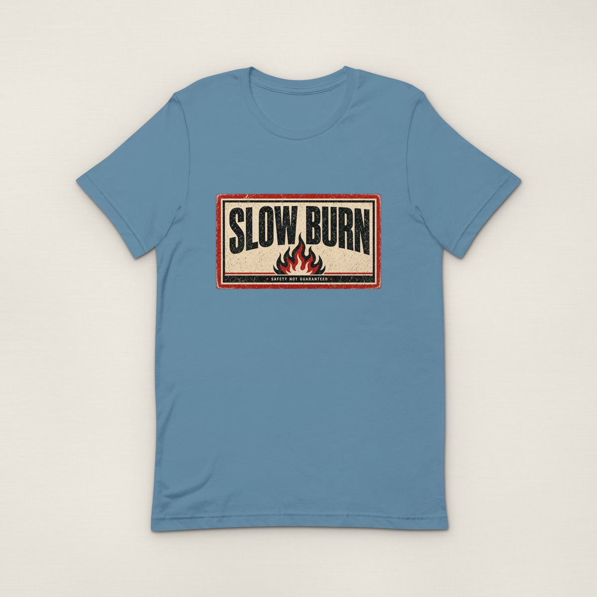 Slow Burn Tee - Steel Blue
