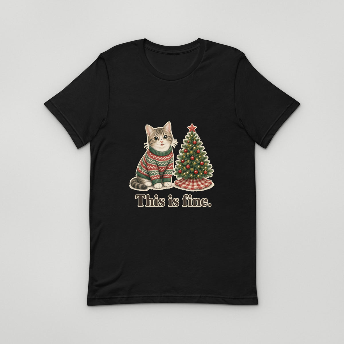 This is fine Tee — Black