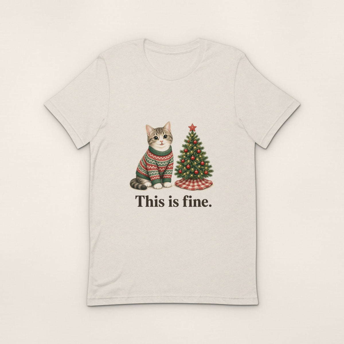 This is fine Tee — Heather Dust