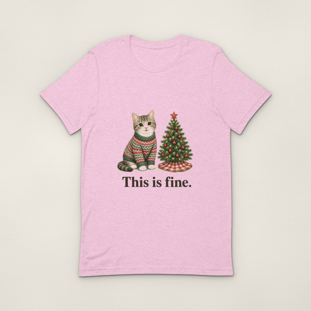 This is fine Tee — Heather Prism Lilac