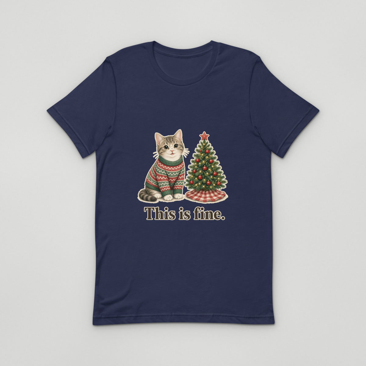 This is fine Tee — Navy