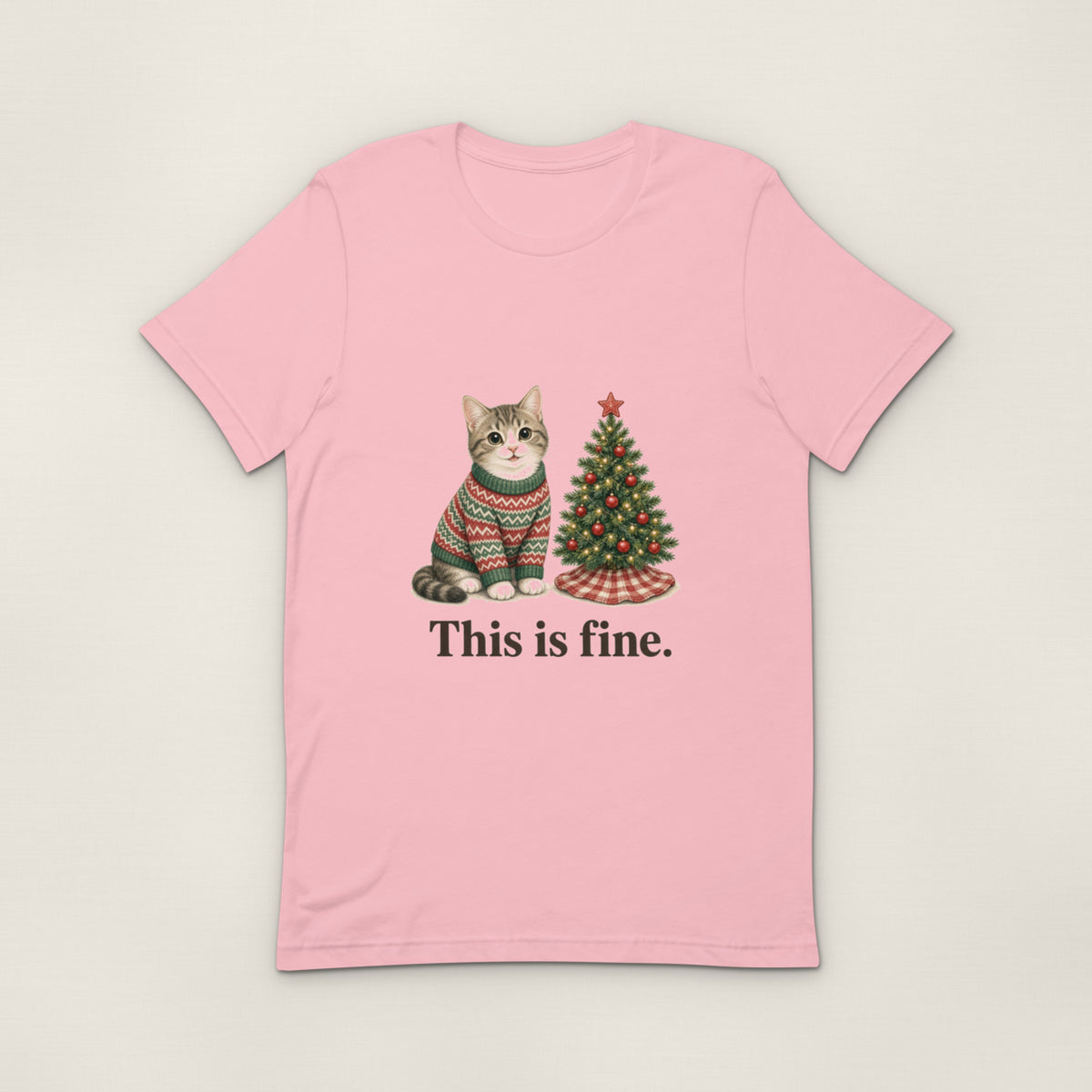 This is fine Tee — Pink