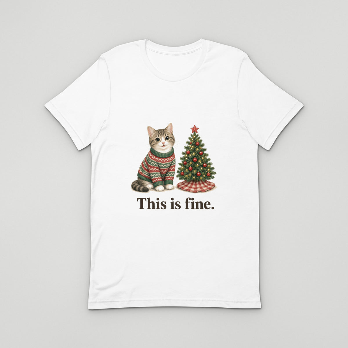 This is fine Tee — White