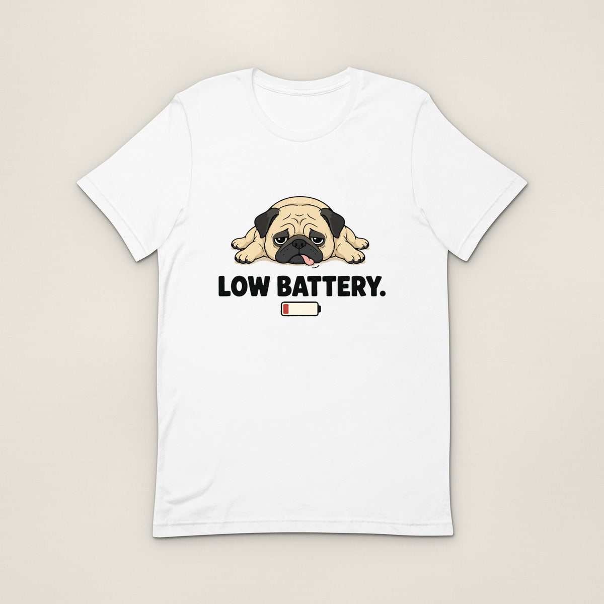 Low Battery Tee - White